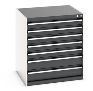 Bott Cubio drawer cabinet with overall dimensions of 800mm wide x 750mm deep x 900mm high Cabinet consists of 5 x 100mm and 2 x 150mm high drawers 100% extension drawer with internal dimensions of 675mm wide x 625mm deep. The drawers have a U.D.L... Bott Drawer Cabinets 800 x 750